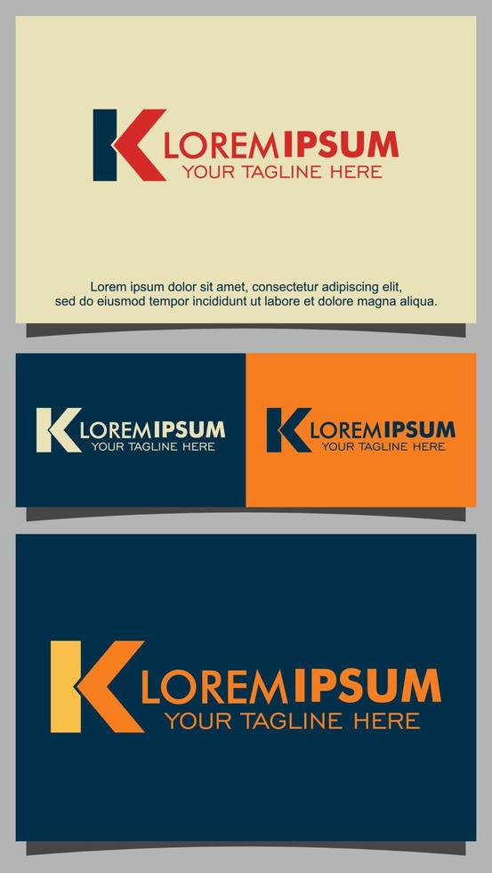 Modern letter K logo design template vector
