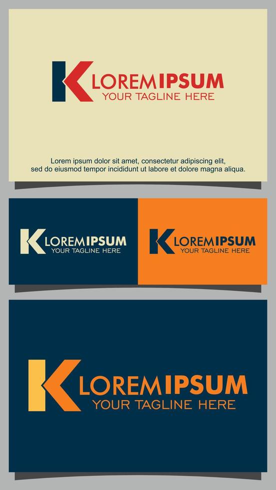 plantilla de diseño de logotipo de letra k moderna vector