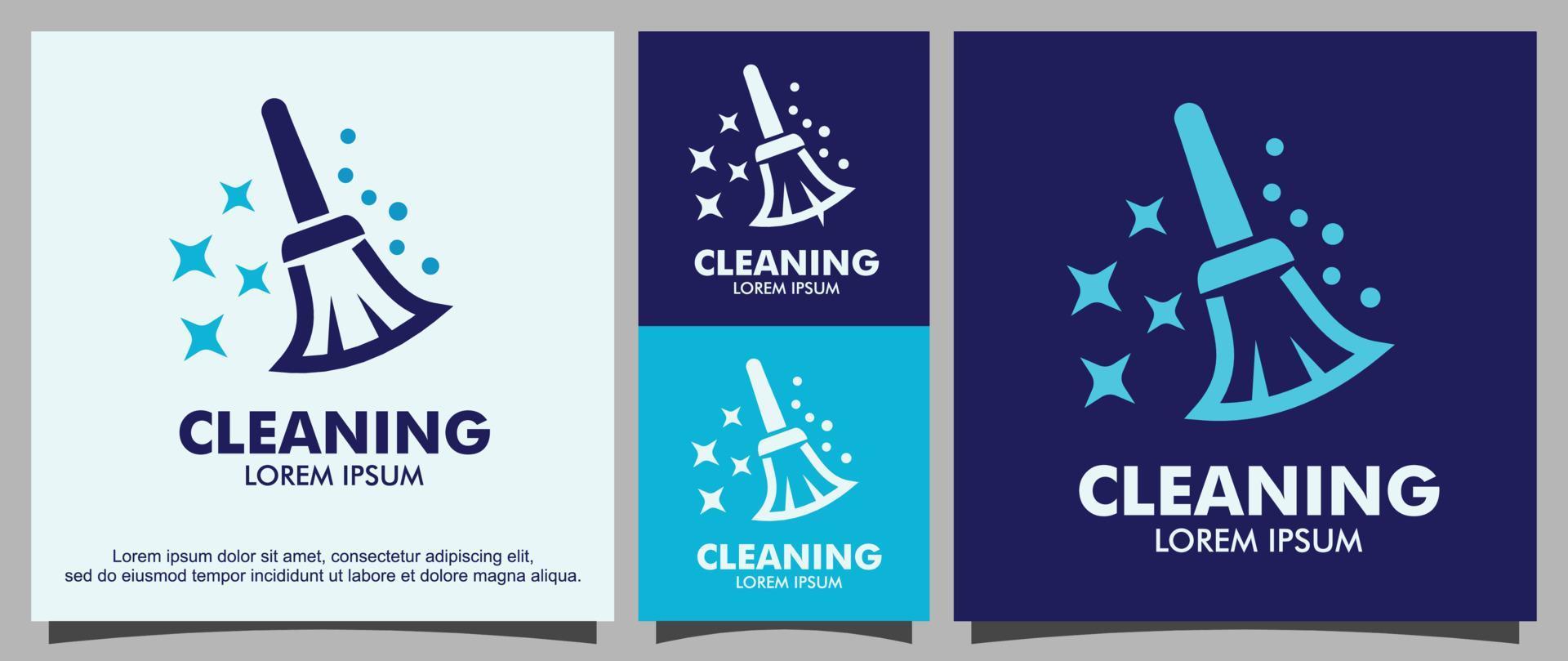 Cleaning services logo design template vector
