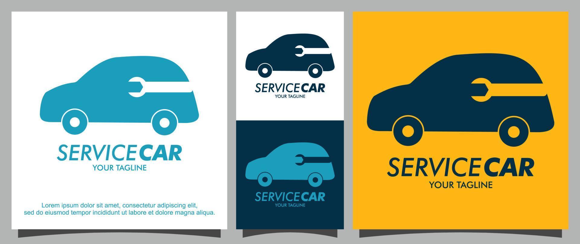 plantilla de diseño de logotipo de coche de servicio vector