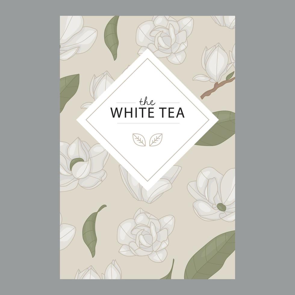 ilustración de té blanco vector