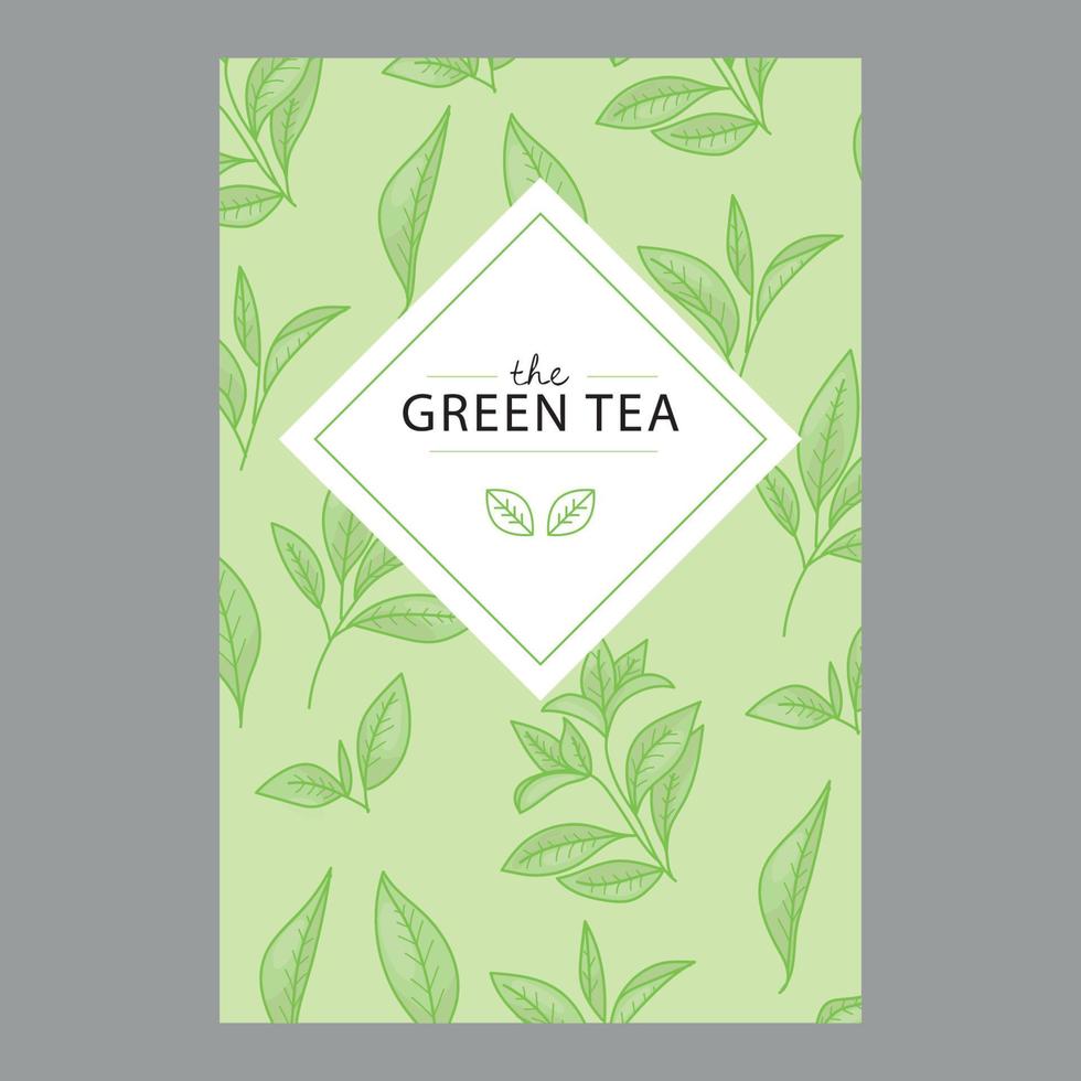 ilustración de té verde vector