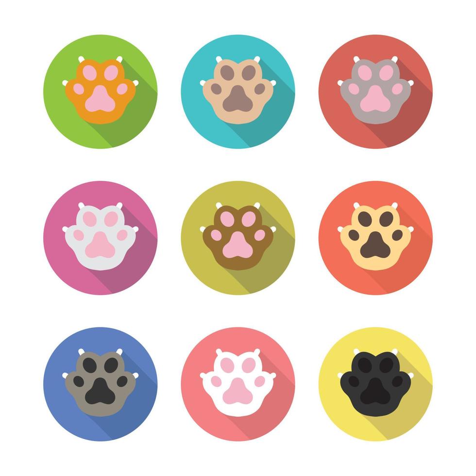 Flat Cat Paws vector