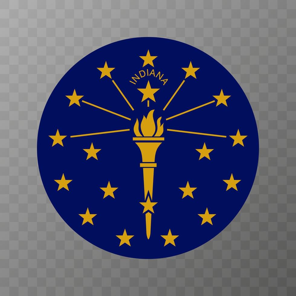 Indiana state flag. Vector illustration.