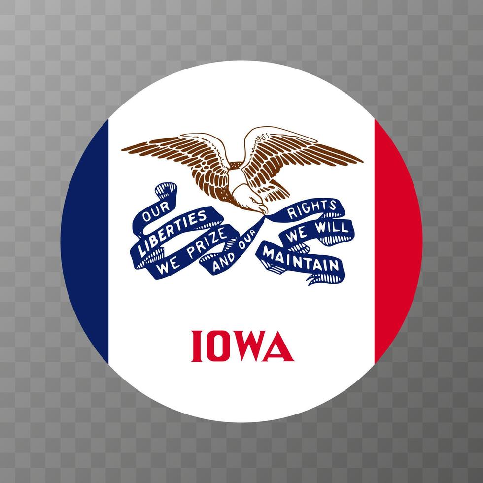 Iowa state flag. Vector illustration.