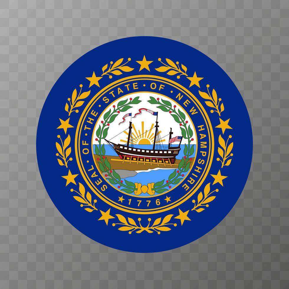 New Hampshire state flag. Vector illustration.