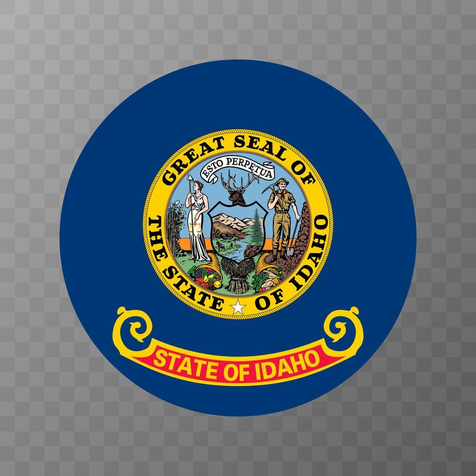 Idaho state flag. Vector illustration.