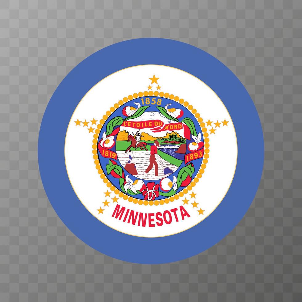 Minnesota state flag. Vector illustration.