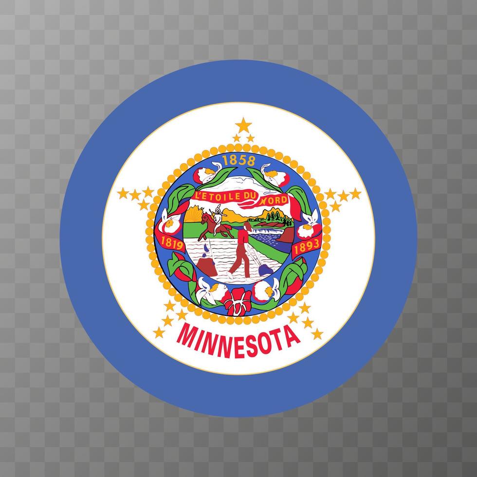 bandera del estado de minnesota. ilustración vectorial vector