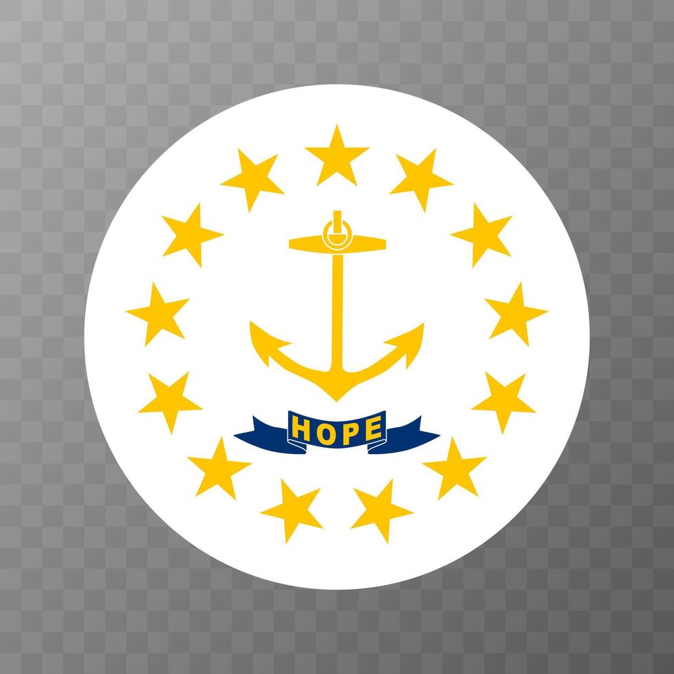 Rhode Island state flag. Vector illustration.