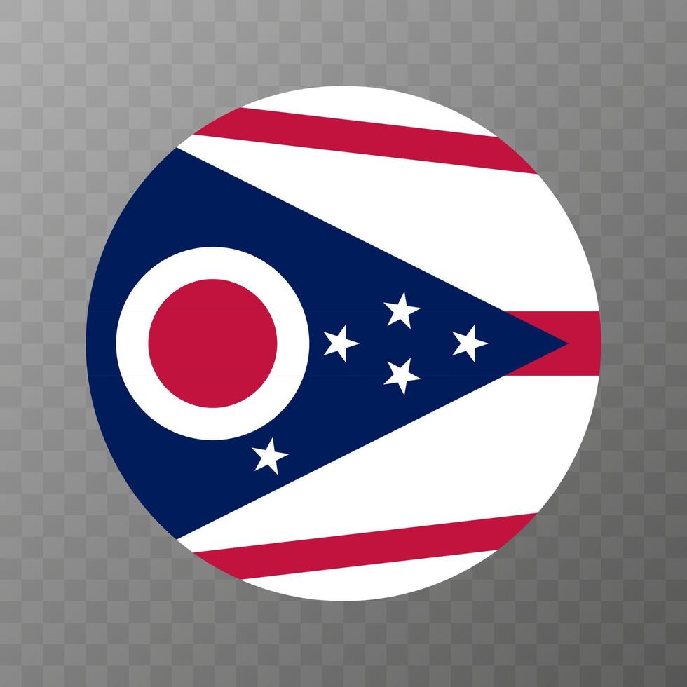 bandera del estado de ohio. ilustración vectorial vector