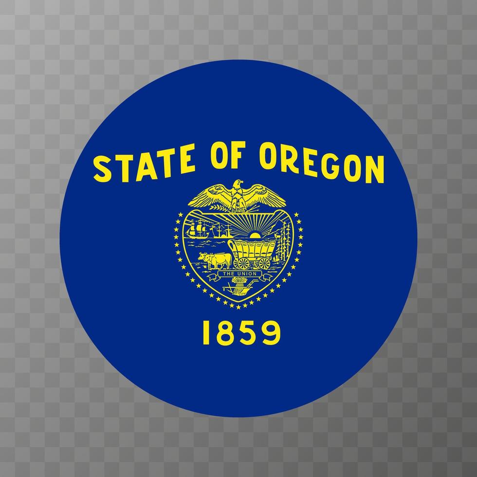 Oregon state flag. Vector illustration.