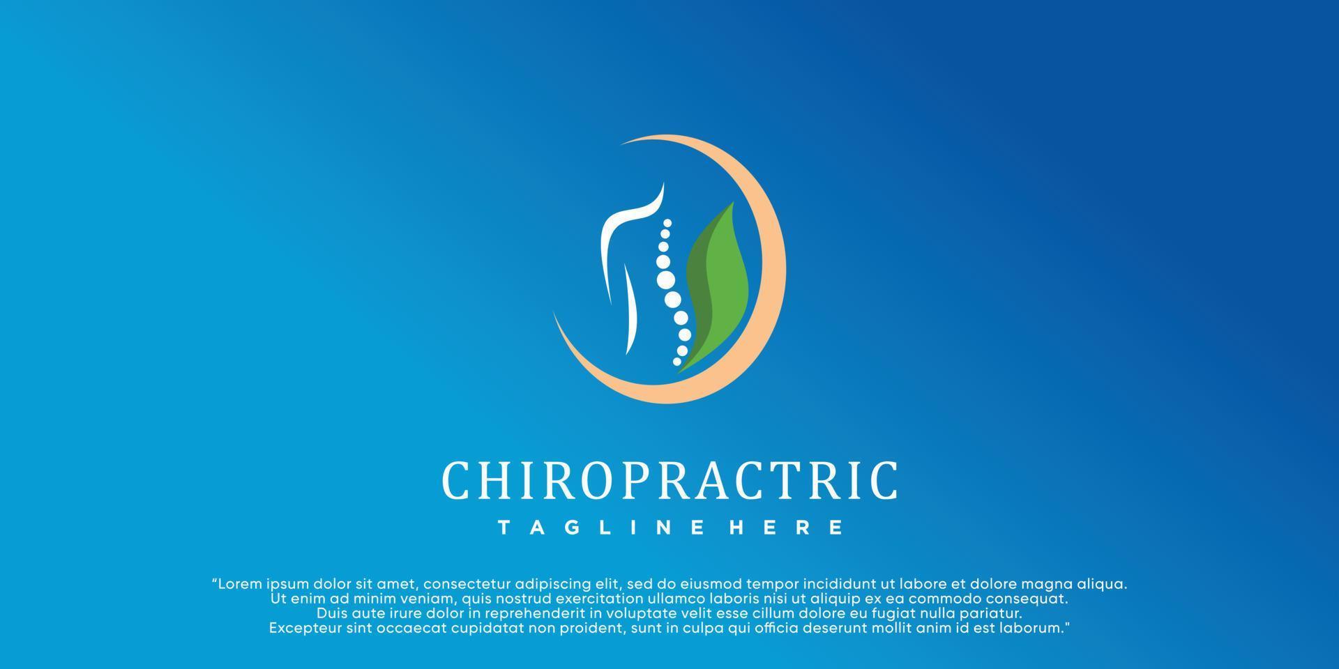 Chiropractic logo design spine logo template spinal icon backbone icon related to physio therapy Premium Vector