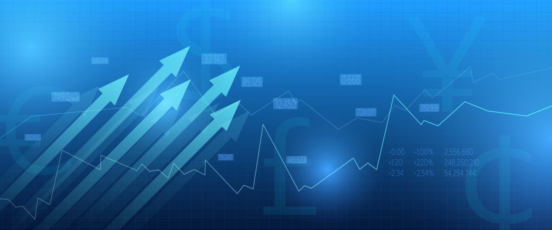 Illustration of business, finance, banking and economic growth background. vector