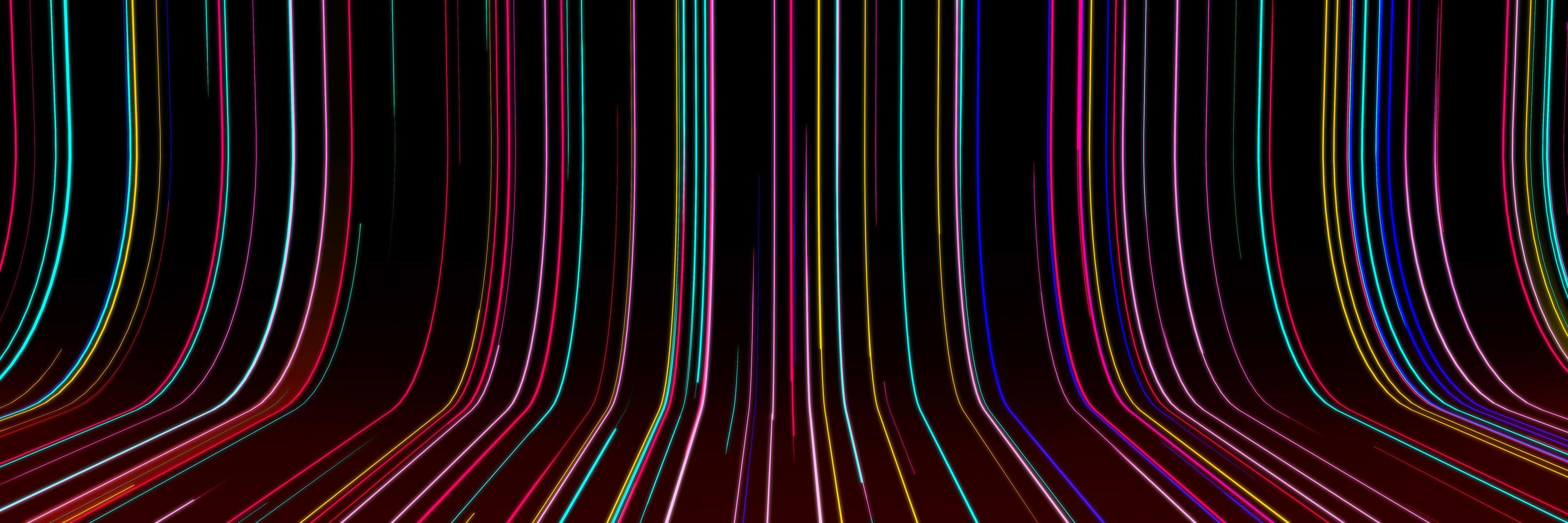 3D futuristic neon abstract background, Laser rays colorful lights wallpaper screen photo