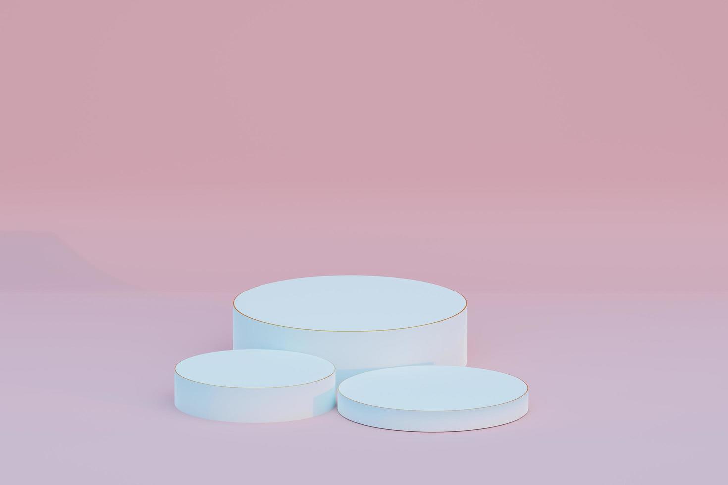 3D Render, Podium pedestal or platform in blank space background minimal, 3d product mockup, Product presentation, 3d rendering geometric shape design. photo