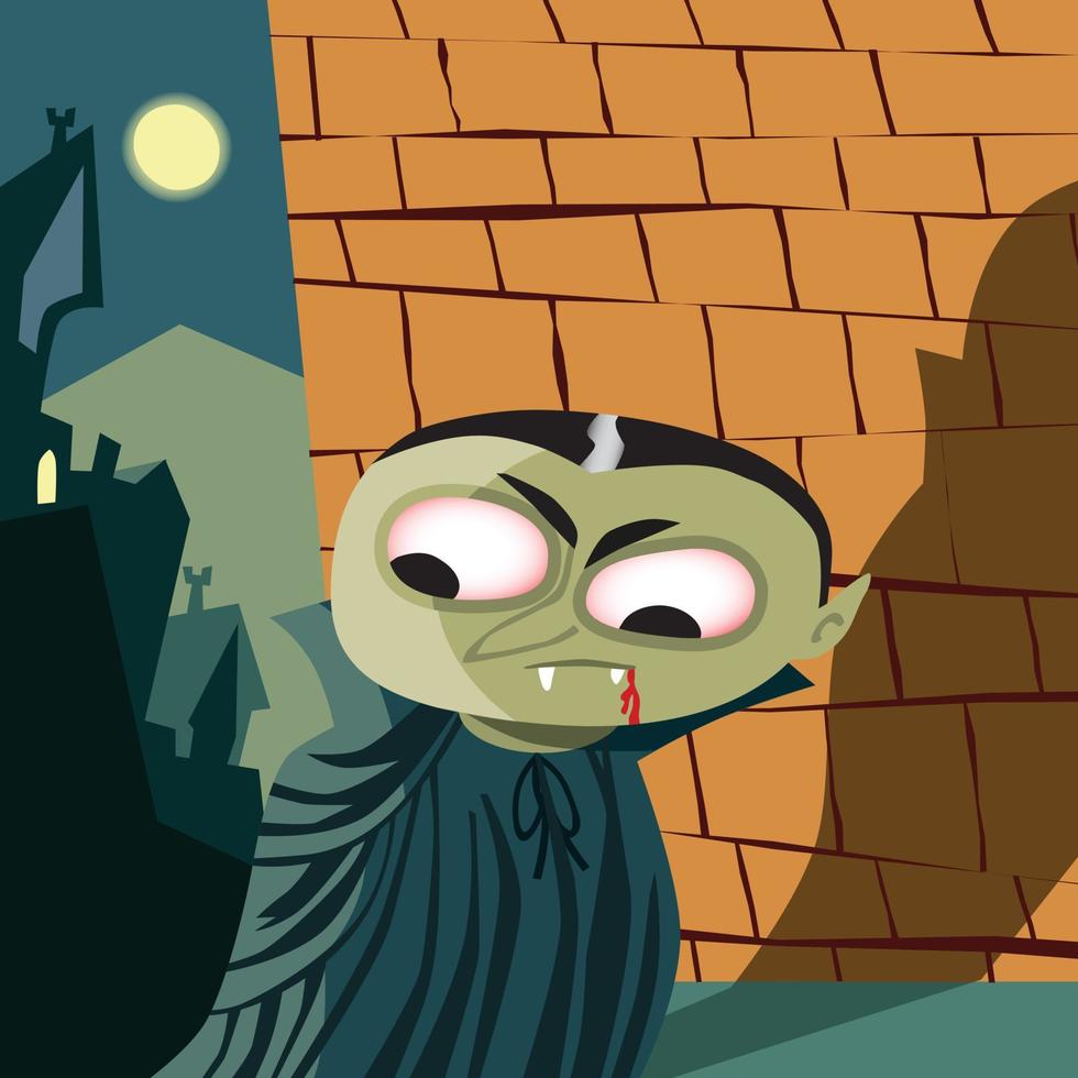 Count Dracula at night vector