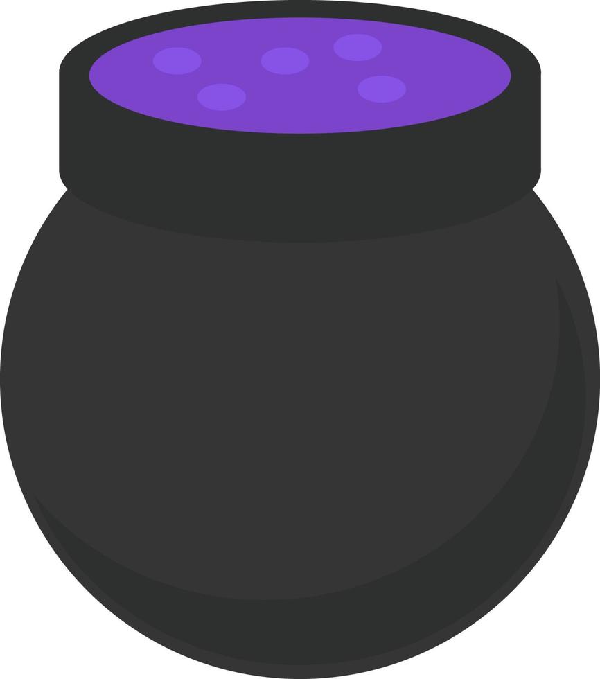 icono de olla de bruja vector