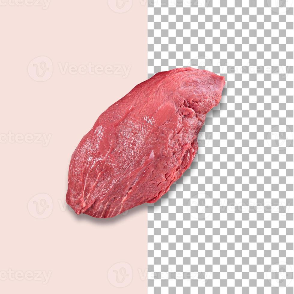Prime Boneless Hip Sirloin Steak isolated on transparency photo