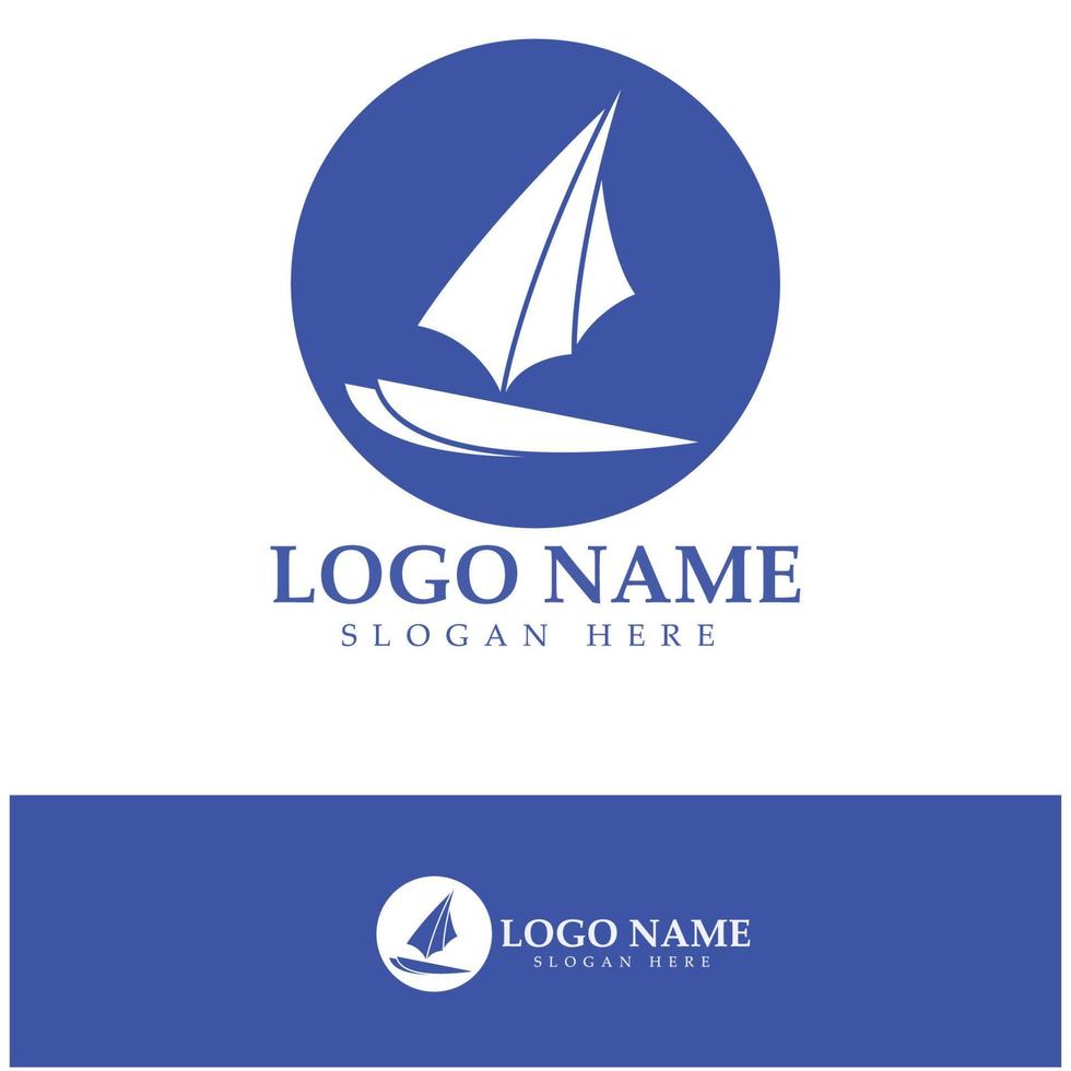 simple velero dhow barco en mar océano ola estilo arte diseño de logotipo, cruceros diarios, viajes por mar, ilustración de iconos vectoriales vector