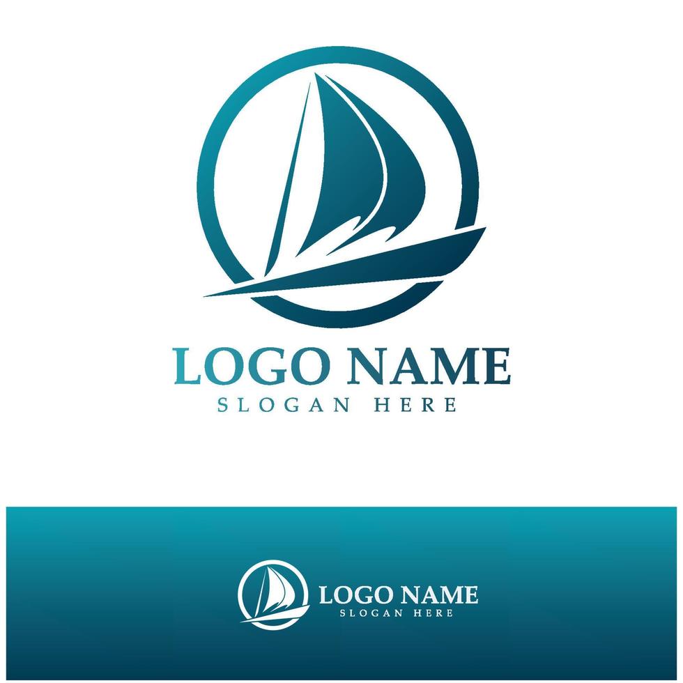 simple velero dhow barco en mar océano ola estilo arte diseño de logotipo, cruceros diarios, viajes por mar, ilustración de iconos vectoriales vector