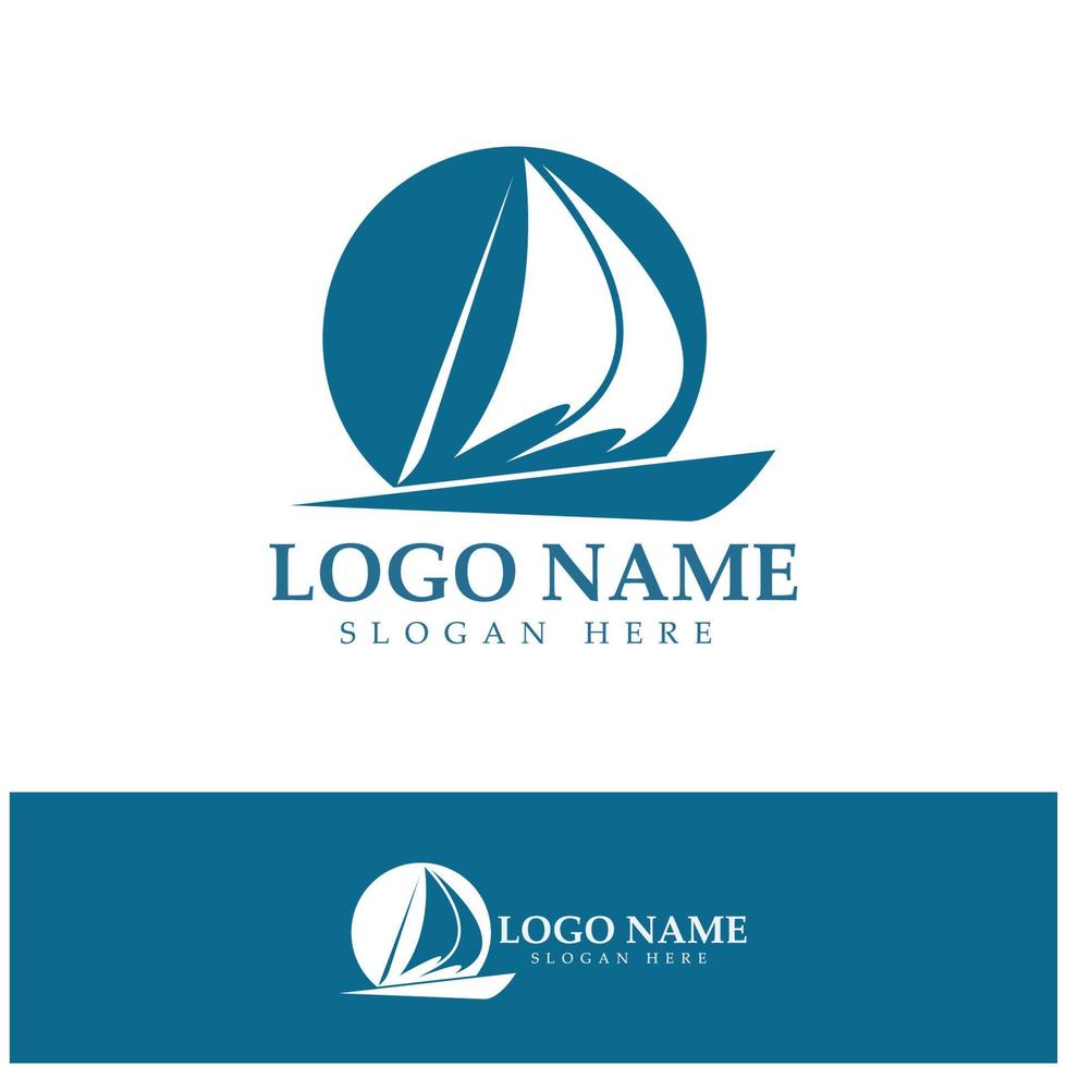 simple velero dhow barco en mar océano ola estilo arte diseño de logotipo, cruceros diarios, viajes por mar, ilustración de iconos vectoriales vector