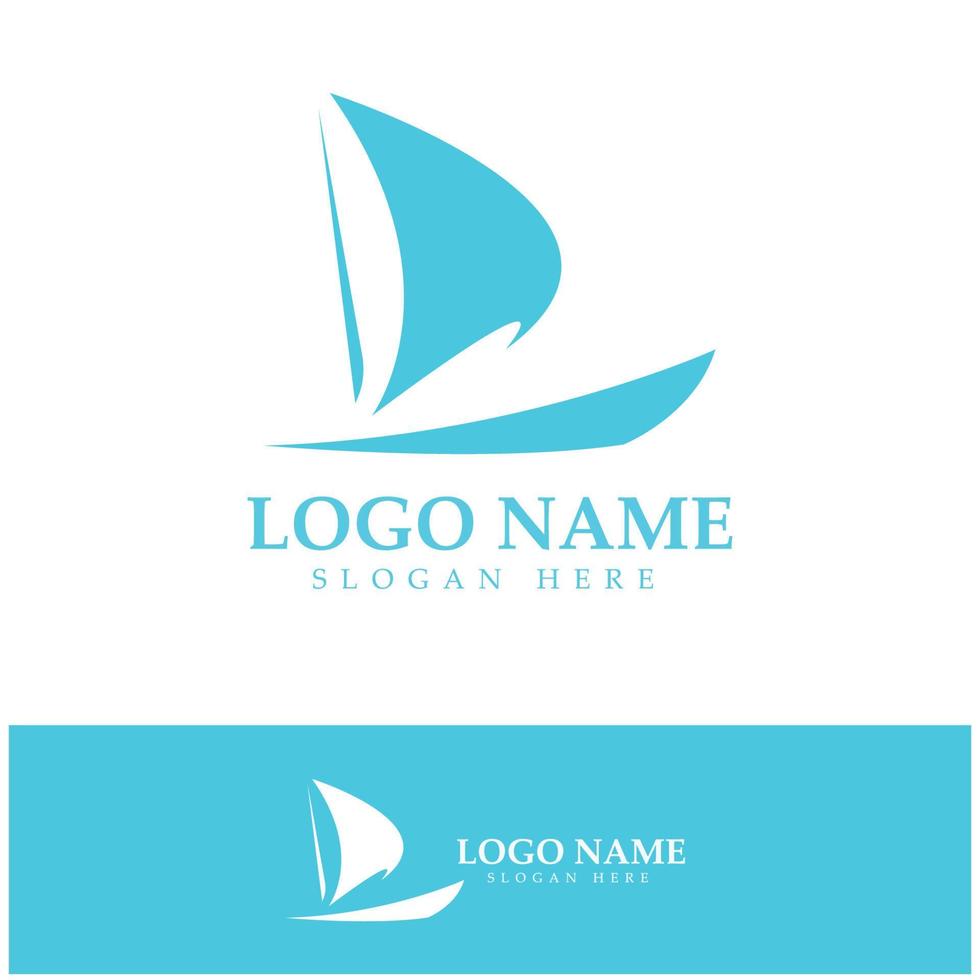 simple velero dhow barco en mar océano ola estilo arte diseño de logotipo, cruceros diarios, viajes por mar, ilustración de iconos vectoriales vector