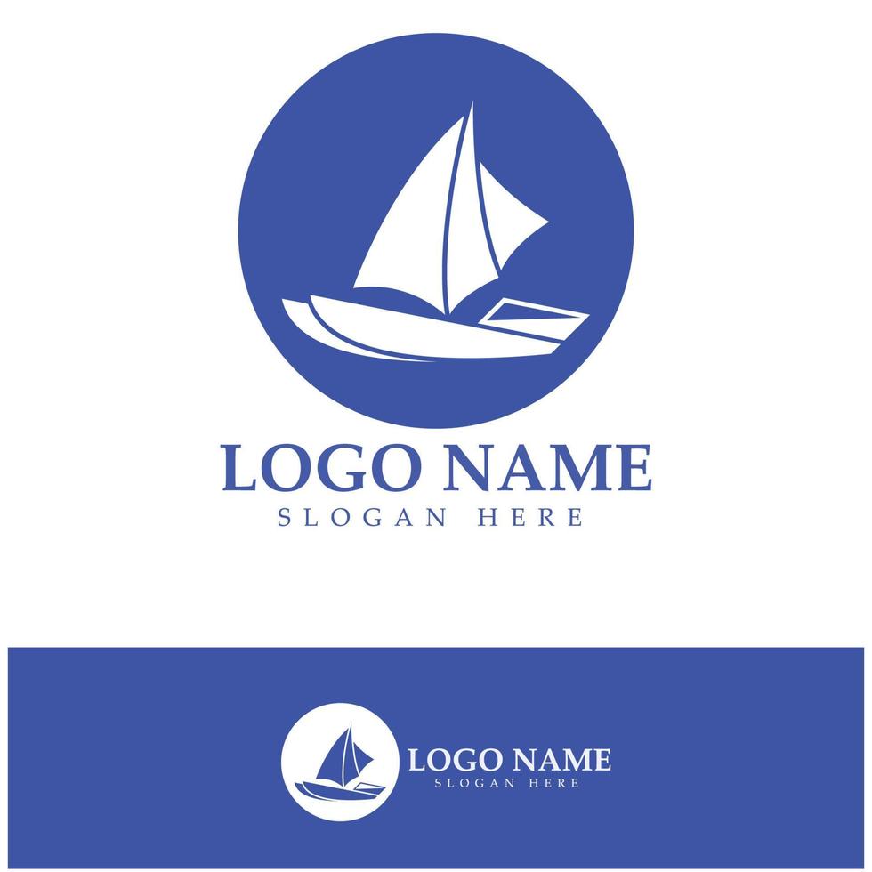 simple velero dhow barco en mar océano ola estilo arte diseño de logotipo, cruceros diarios, viajes por mar, ilustración de iconos vectoriales vector