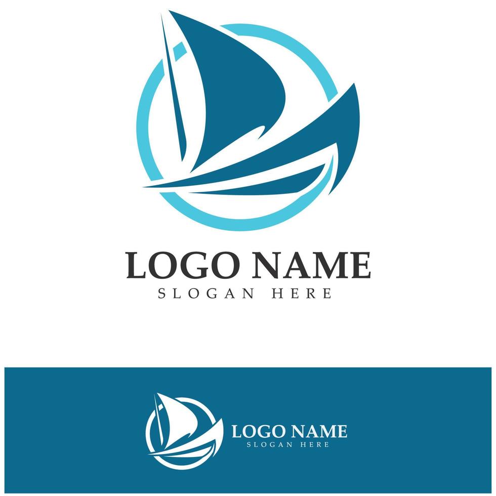 simple velero dhow barco en mar océano ola estilo arte diseño de logotipo, cruceros diarios, viajes por mar, ilustración de iconos vectoriales vector