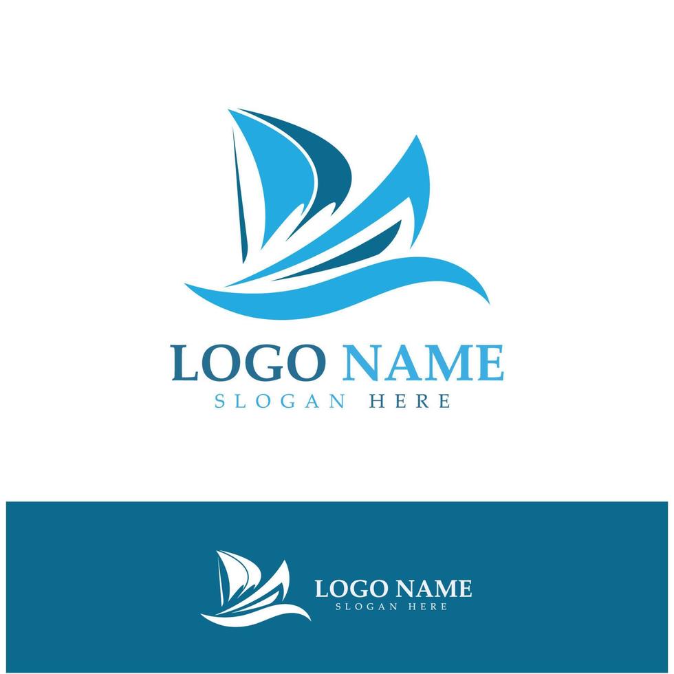 Simple Sailboat dhow boat on Sea Ocean Wave art style logo design, Daily cruises, sea travel, vector icon ILLUSTRATION