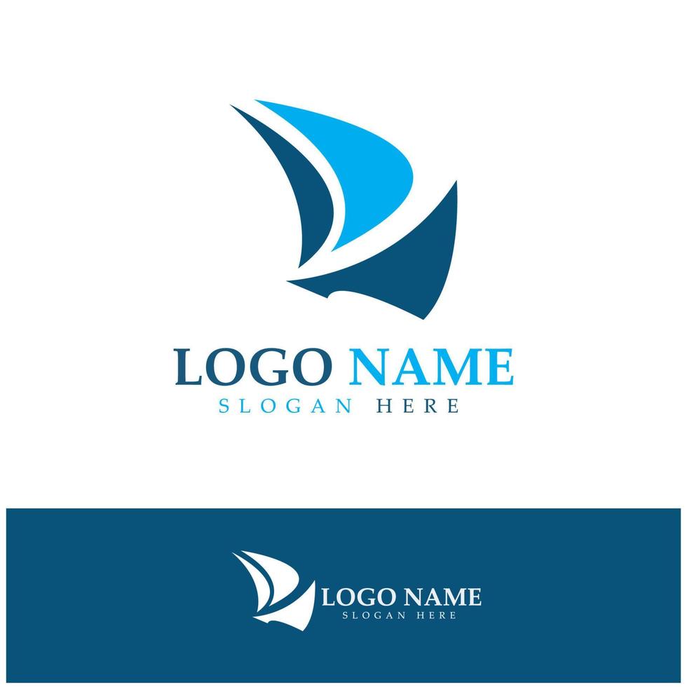 simple velero dhow barco en mar océano ola estilo arte diseño de logotipo, cruceros diarios, viajes por mar, ilustración de iconos vectoriales vector