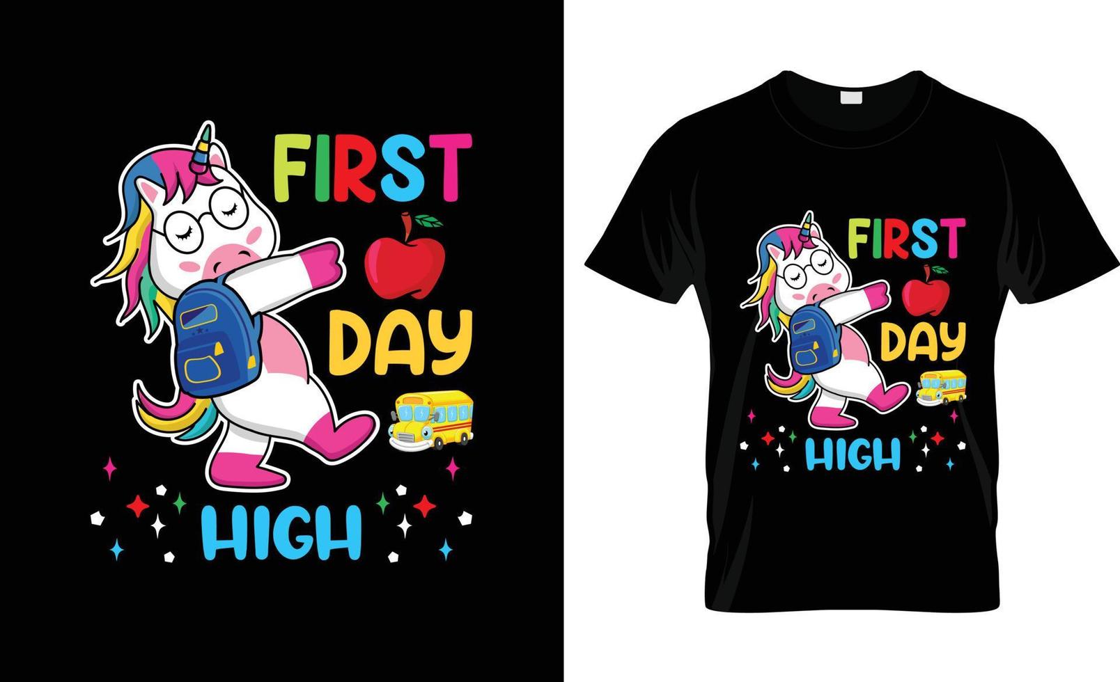 First day of school t-shirt design, First day of school t-shirt slogan and apparel design, First day of school typography, First day of school vector, First day of school illustration vector