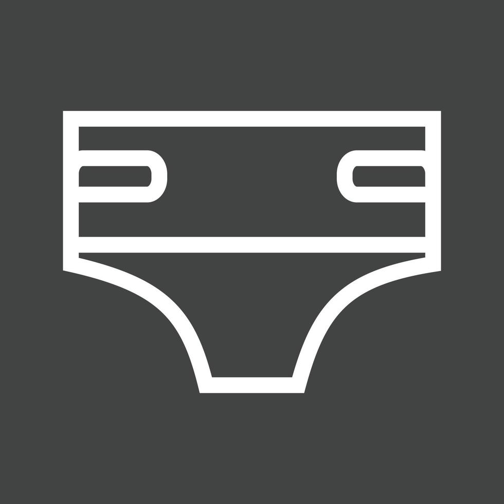 Diaper II Line Inverted Icon vector