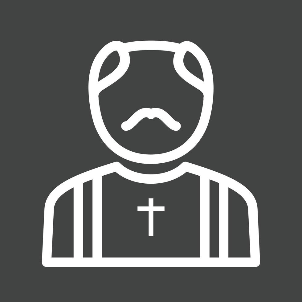 Priest Line Inverted Icon vector