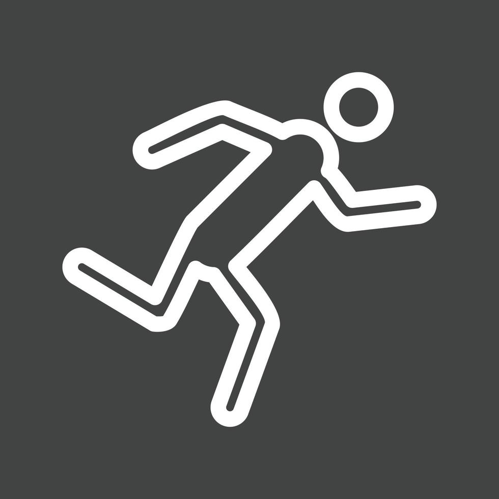 Running Line Inverted Icon vector