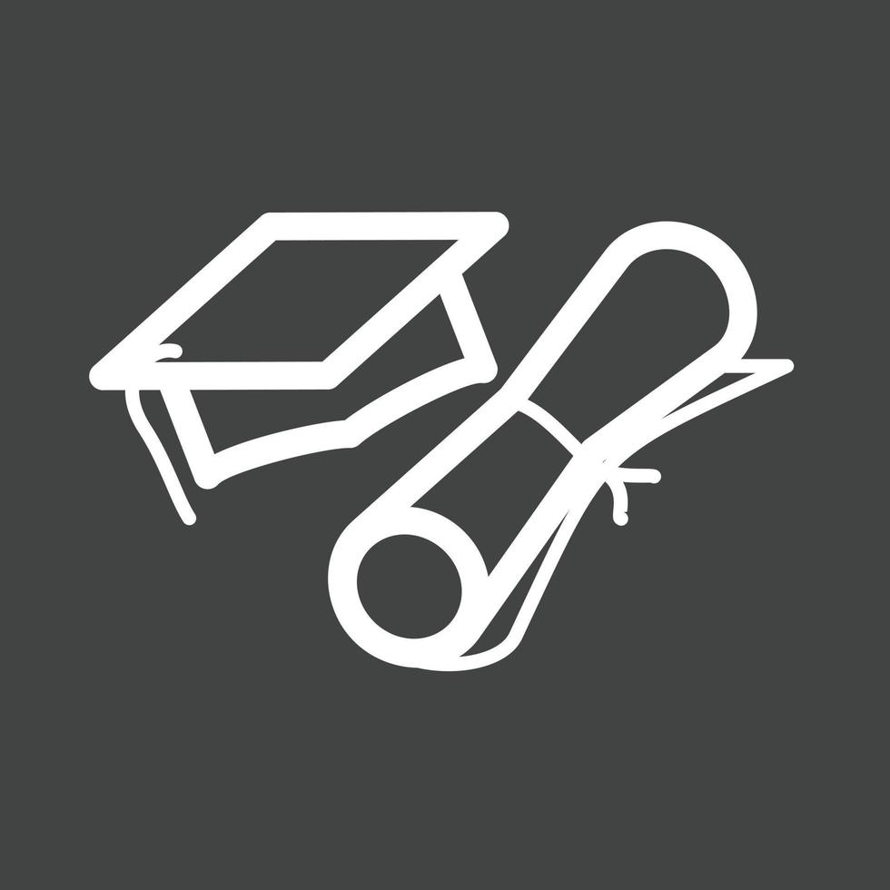 Graduation Line Inverted Icon vector