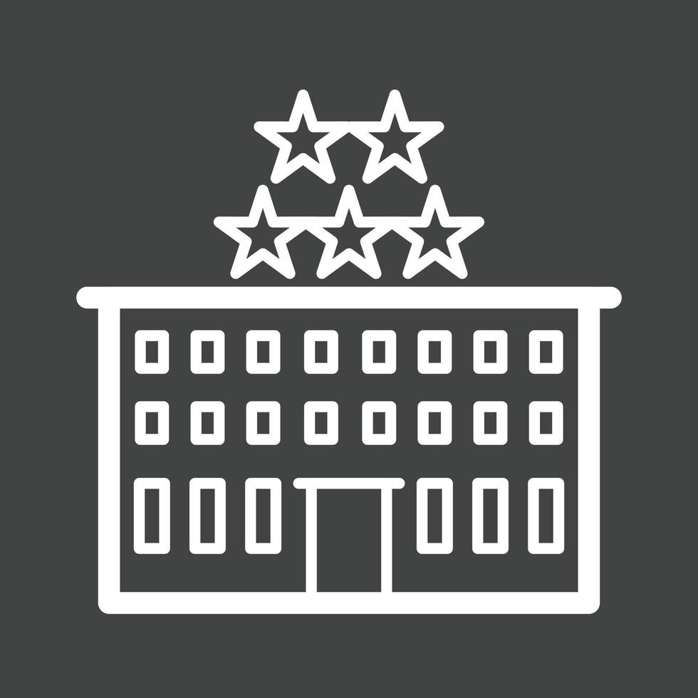 Five Star Hotel Line Inverted Icon vector