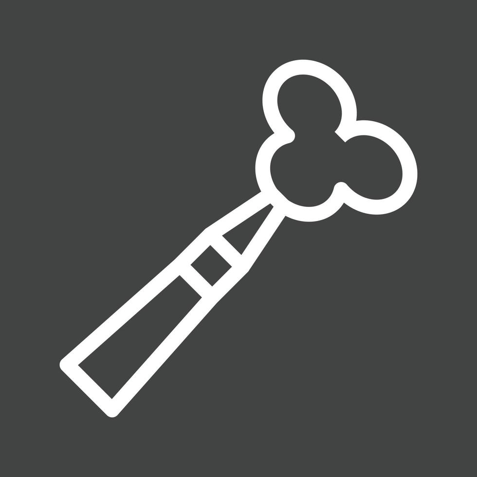 Tongue Retractor Line Inverted Icon vector