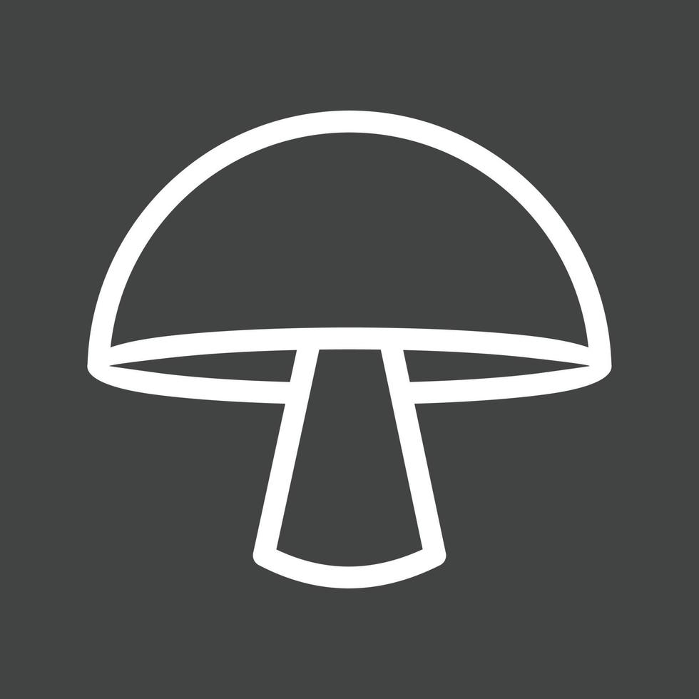 Single Mushroom Line Inverted Icon vector