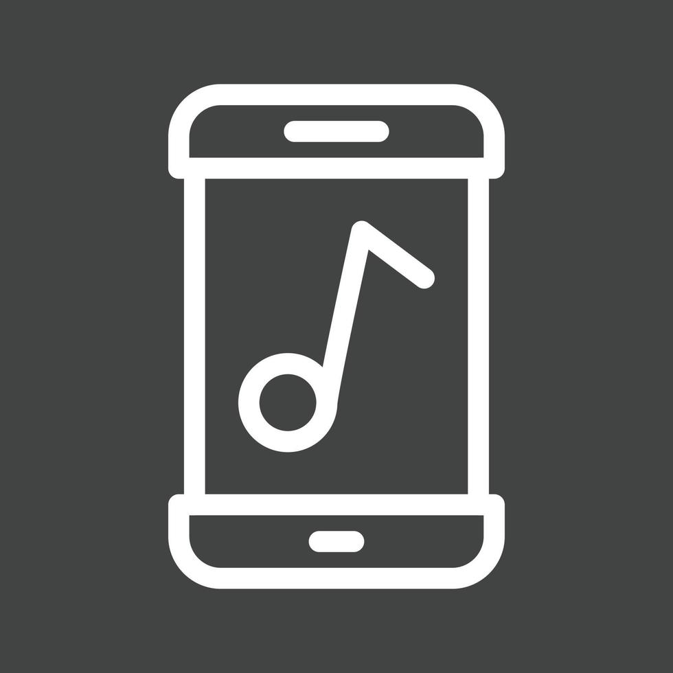 Music App Line Inverted Icon vector