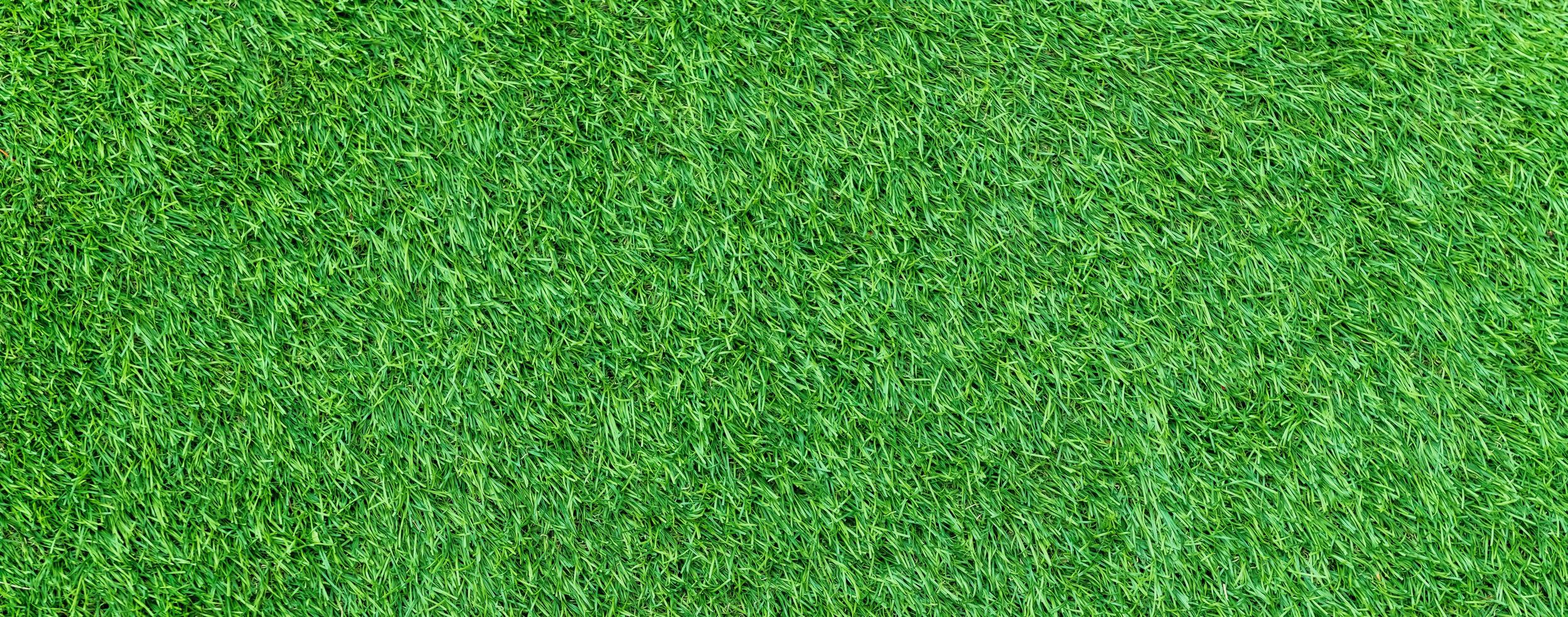 Panorama of green artificial turf flooring texture and background seamless photo