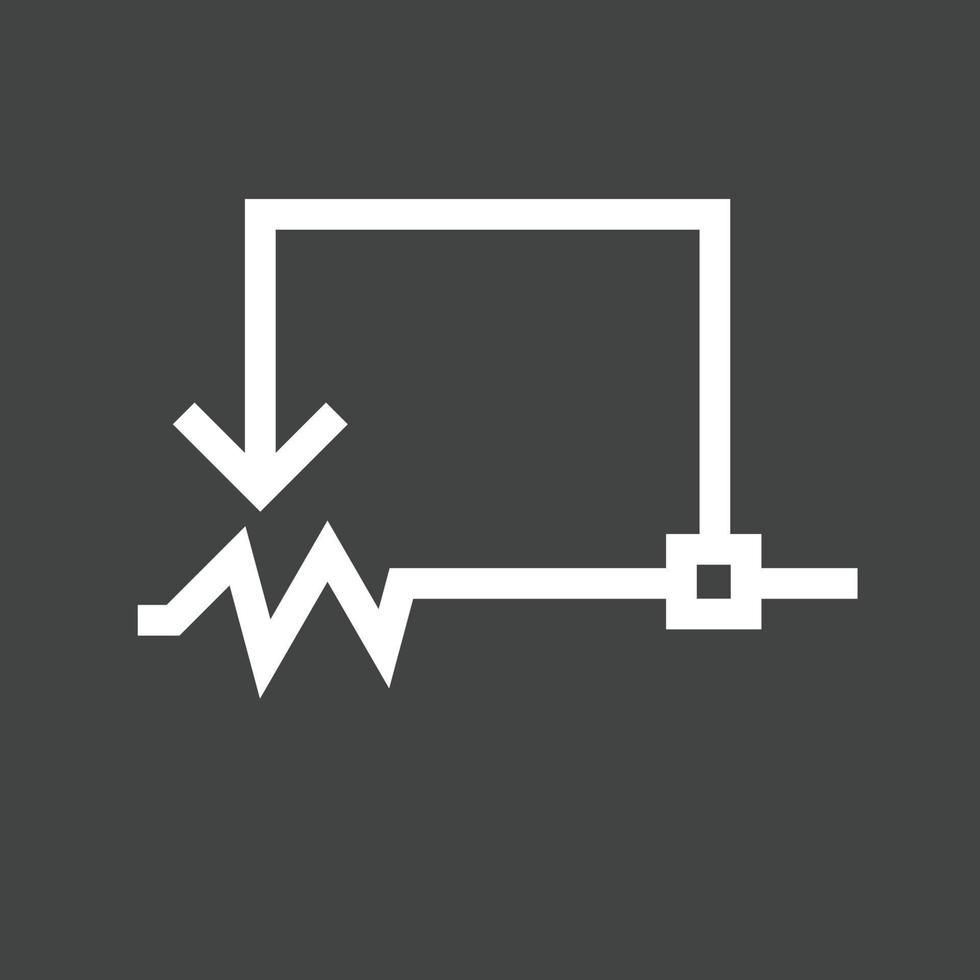 Rheostat Line Inverted Icon vector