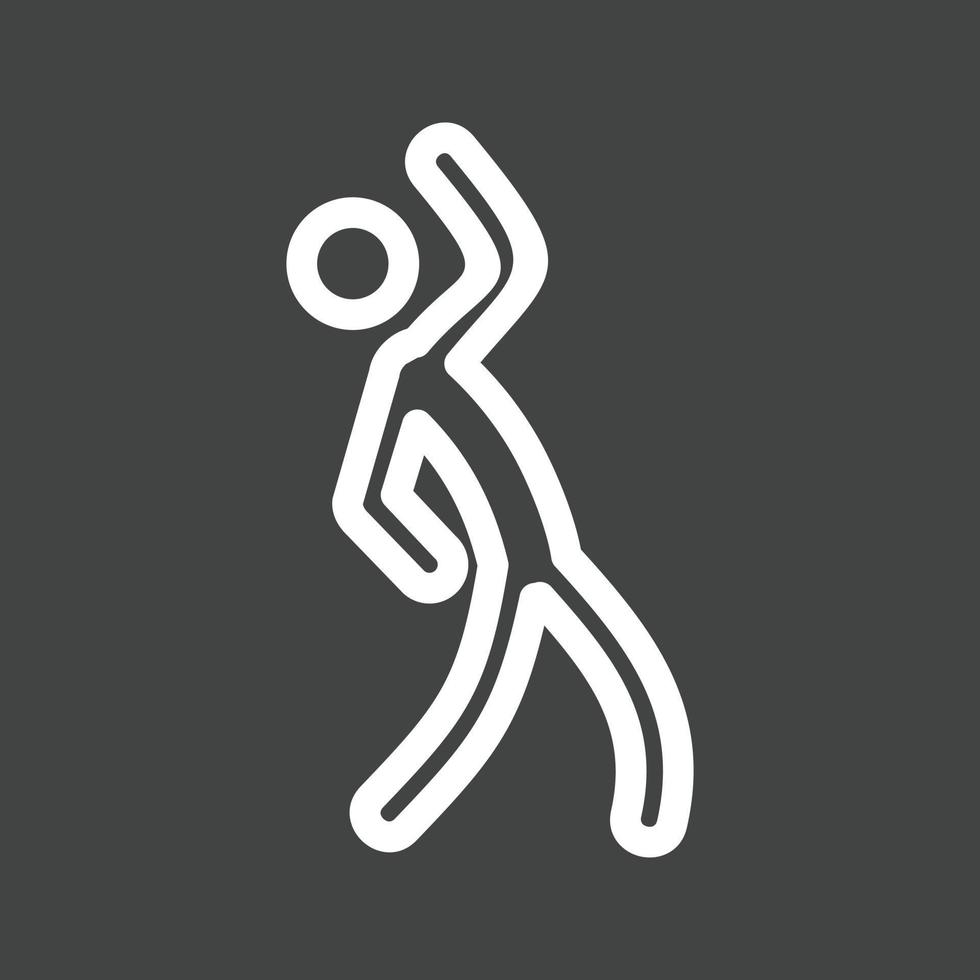 Stretching Line Inverted Icon vector