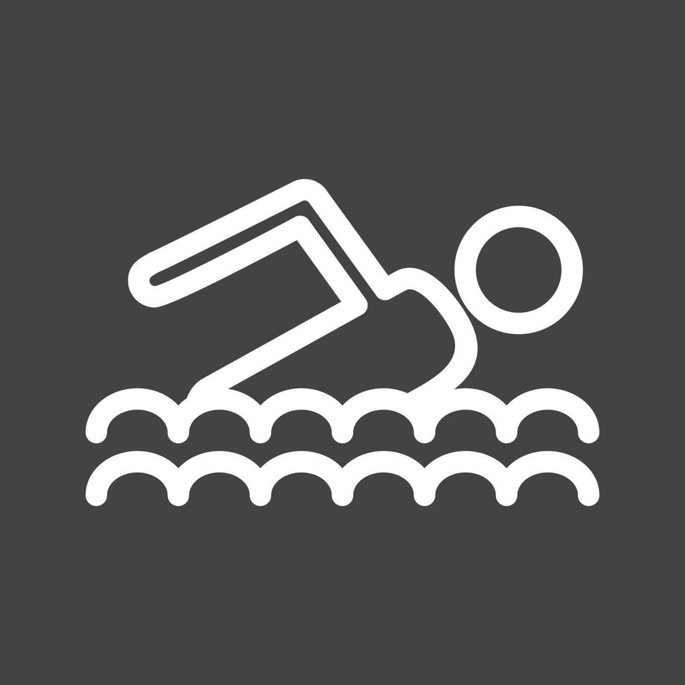 Swimming Line Inverted Icon vector