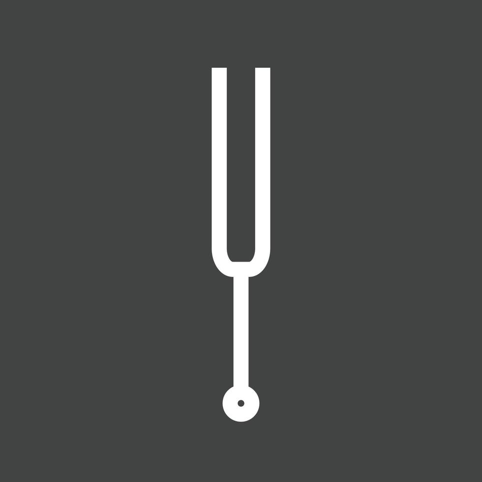Musical Fork Line Inverted Icon vector