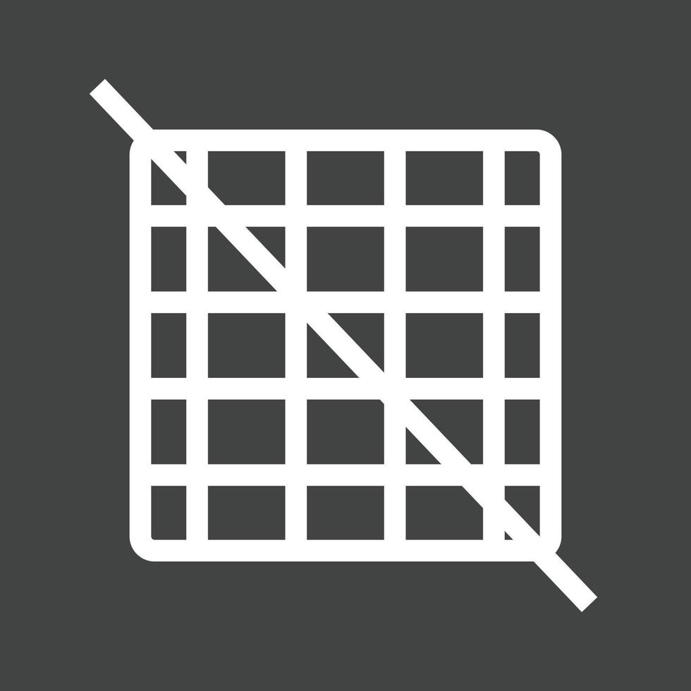 Grid Off Line Inverted Icon vector