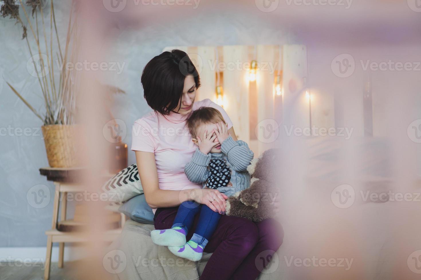 Mom and baby have fun photo