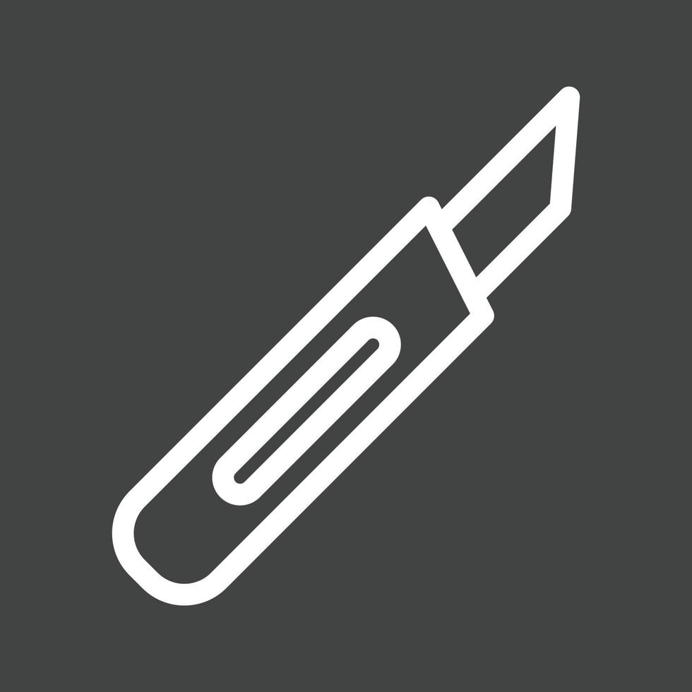 Scalpel Line Inverted Icon vector