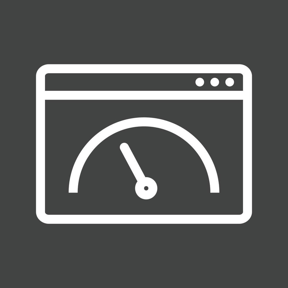 Page Speed Line Inverted Icon vector