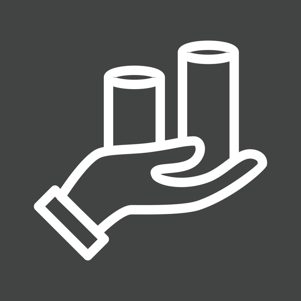 Inflation Line Inverted Icon vector